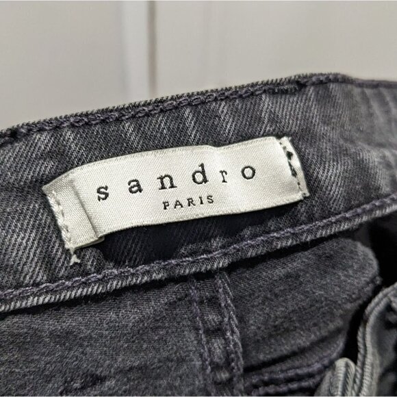 Sandro | Pacifik Flared Jeans in Black - Picture 7 of 9